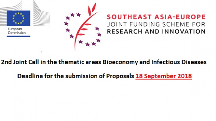 Call for Proposals : Joint Call in the thematic areas Bioeconomy and Infectious Diseases