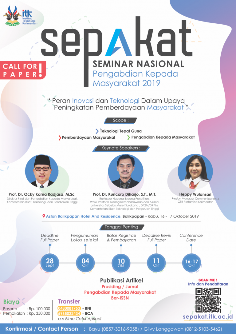 Call For Paper: Seminar Nasional Pengabdian Kepada Masyarakat (SEPAKAT ...