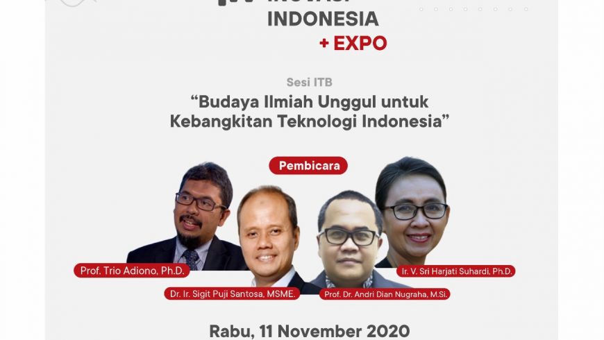 [WEBINAR ITB] Ritech Expo 2020 Seri Webinar ITB “Budaya Ilmiah Unggul Untuk Kebangkitan Teknologi Indonesia”