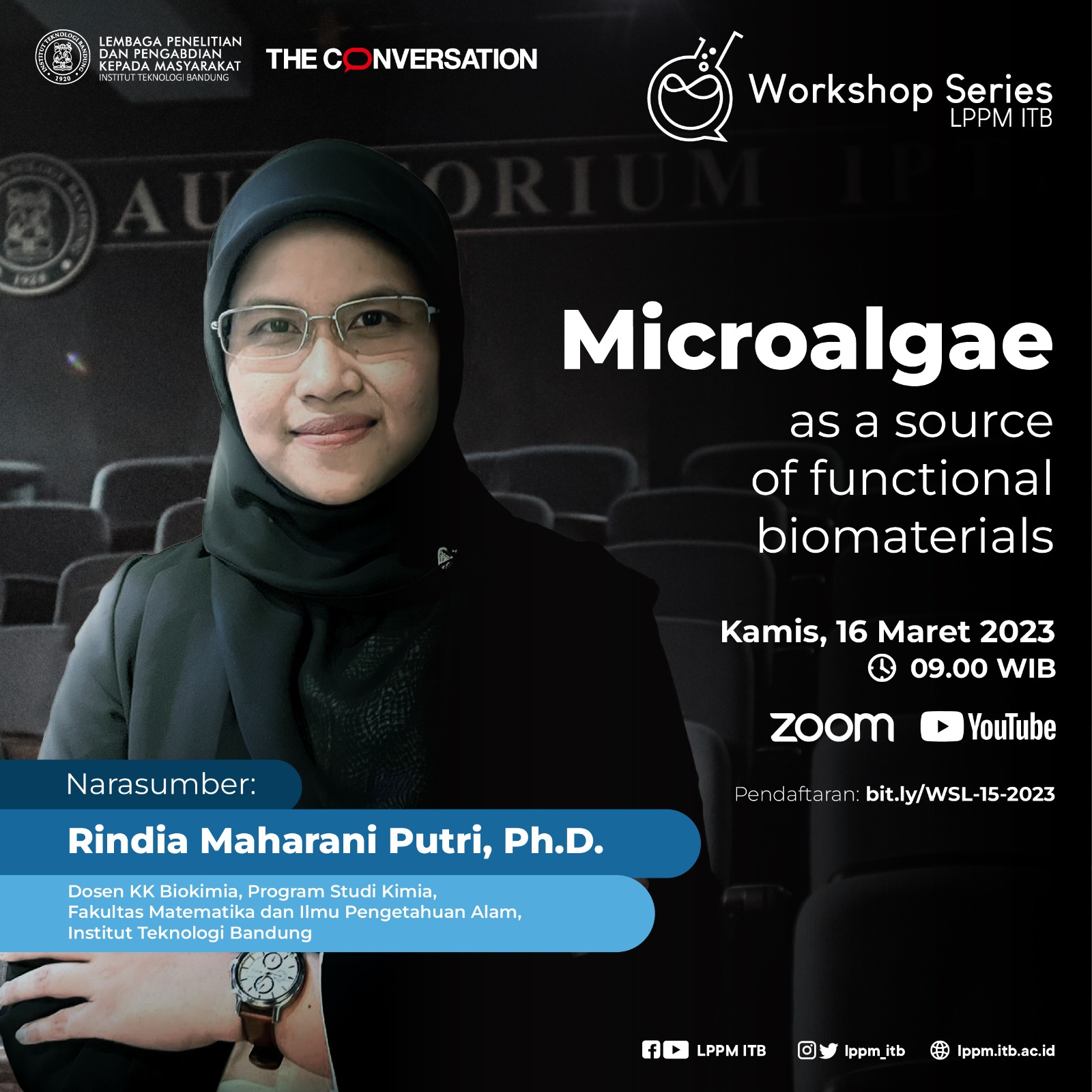 Workshop Series LPPM ITB Microalgae as a source of functional biomaterials